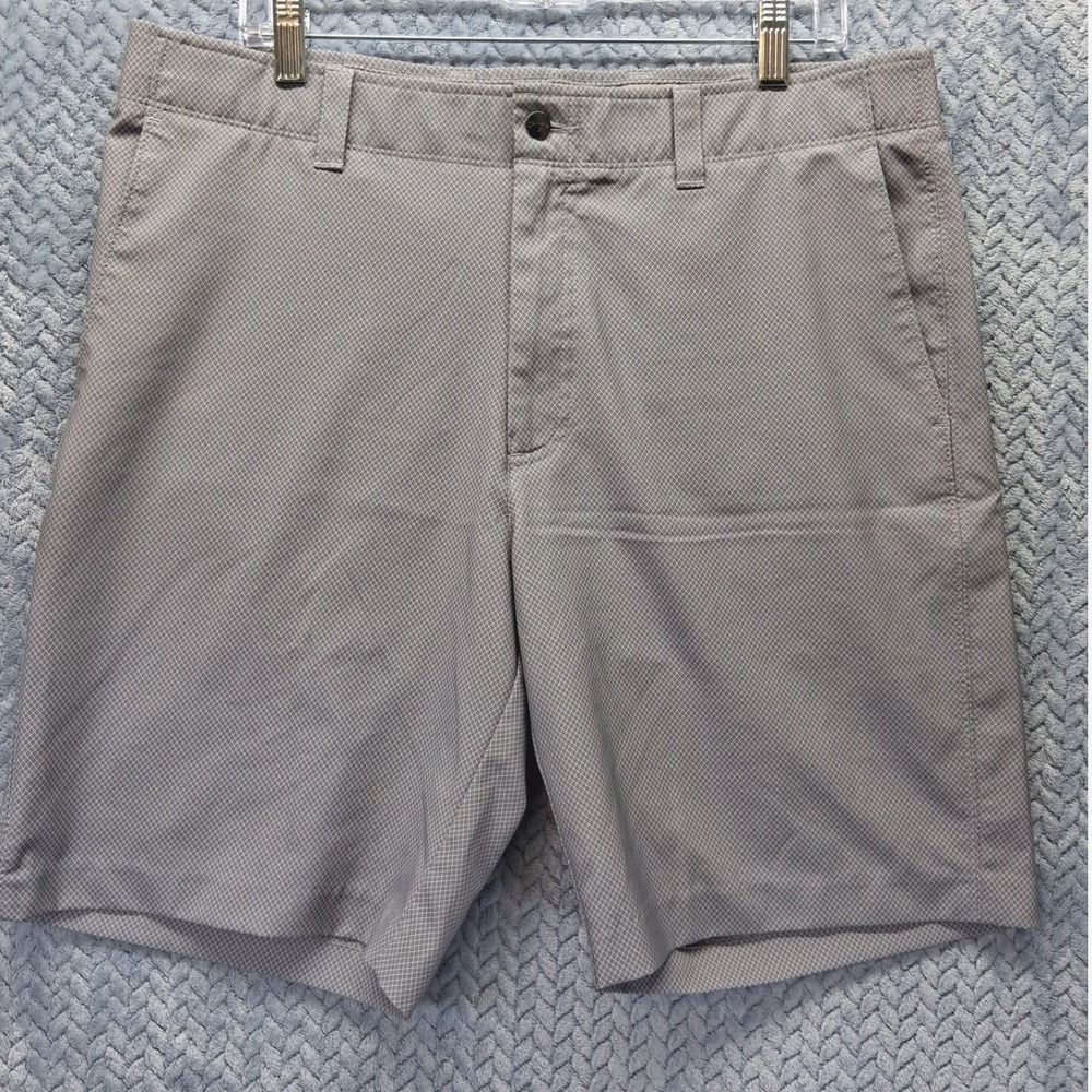 Callaway Mens Grey Geometric Diamond Golf Shorts Size 36 Stretch Performance